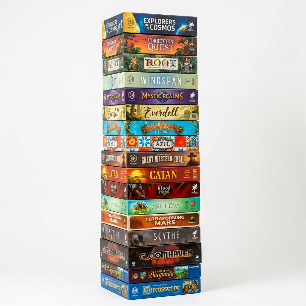 Torre de cajas de juegos coloridos